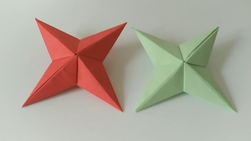 手工折纸立体3D四角形,校园回忆,简单好学