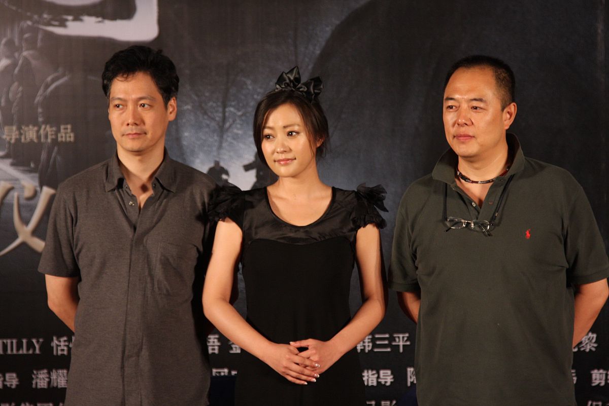2009年8月6日,北京,电影《白银帝国》官网启动仪式.张铁林,郝蕾,雷震