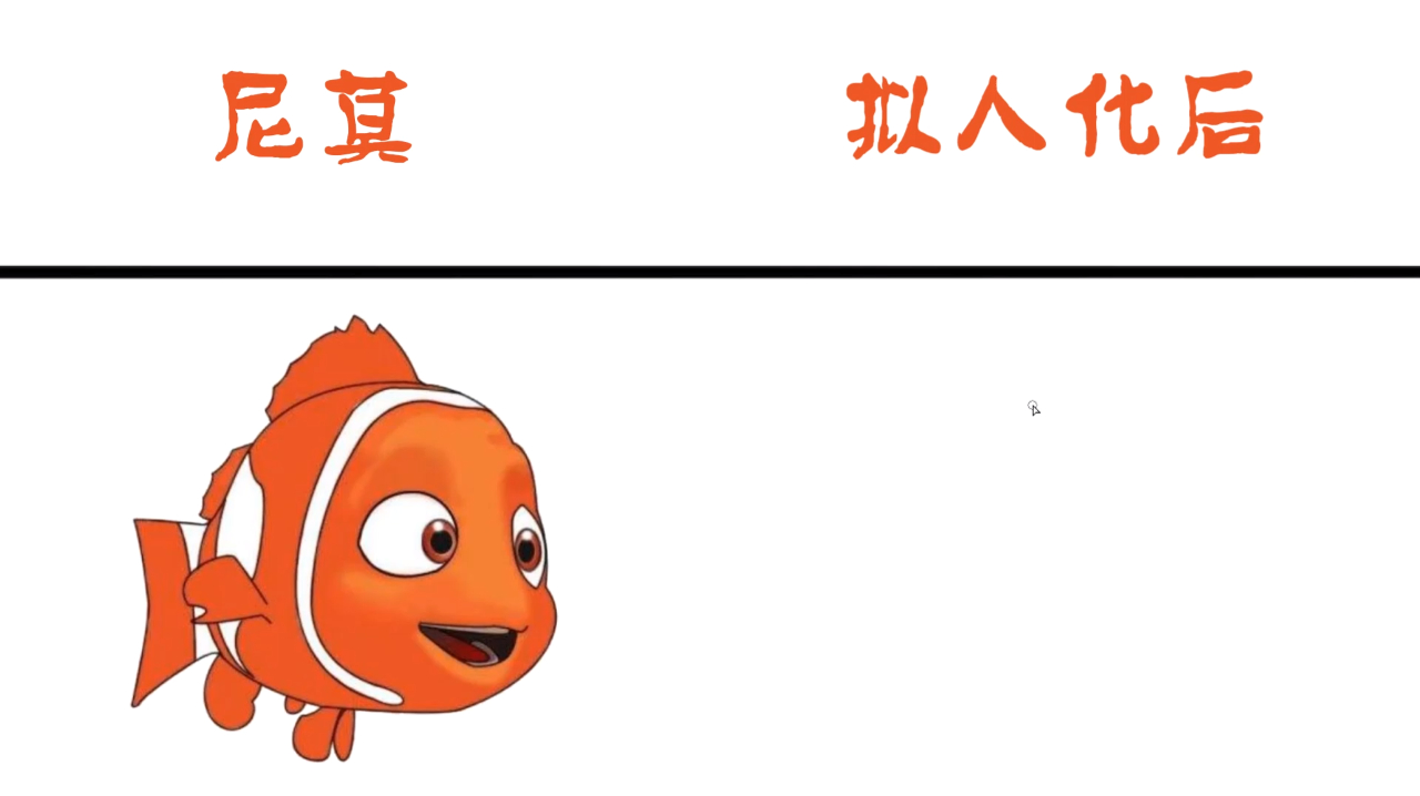 海底总动员尼莫拟人化后,勇敢乐观的形象,让很多人都记住了他