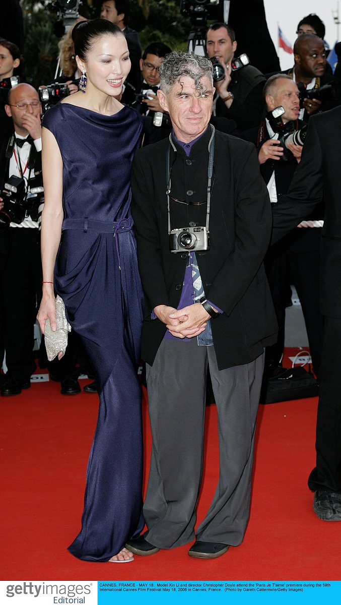 李昕,christopher doyle   cannes, france - may 18:  model xin li 