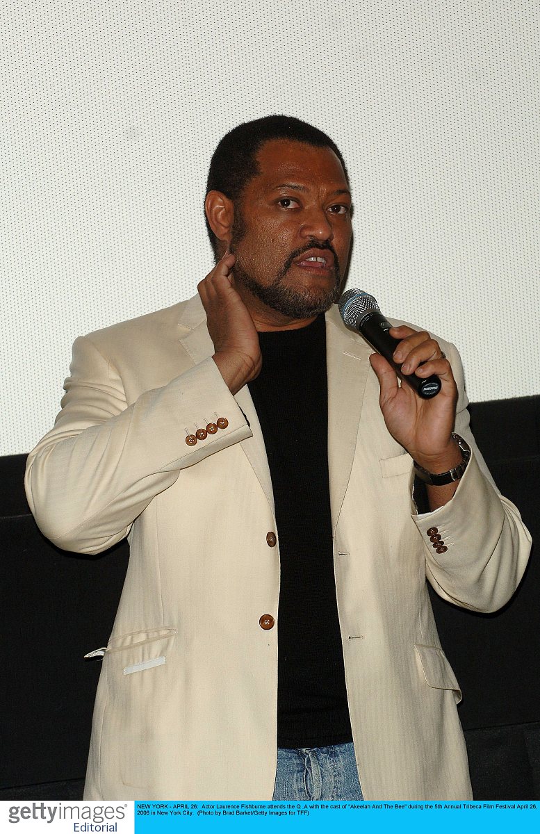 new york - april 26:  actor laurence fishburne attends the q & a