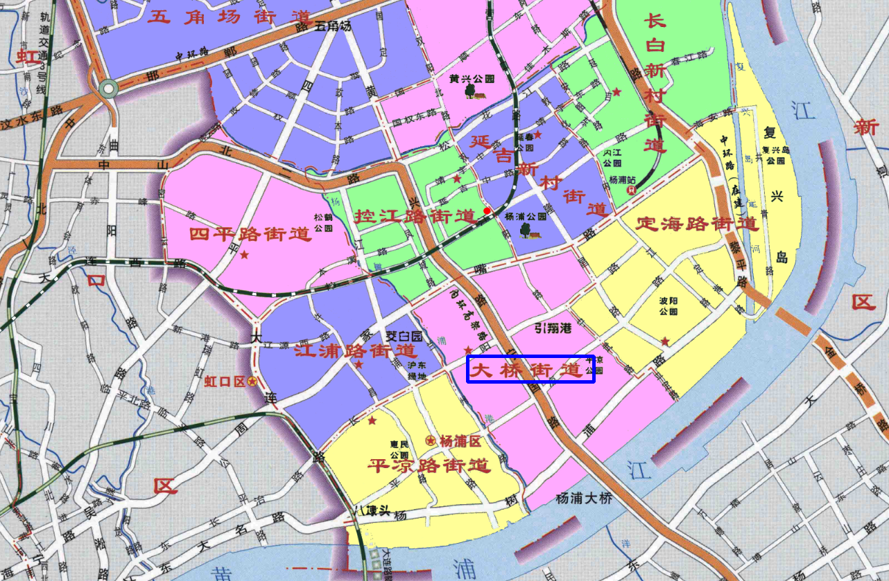 上海市杨浦区的大桥街道作为中国近代工业的发源地,上海市杨浦区的