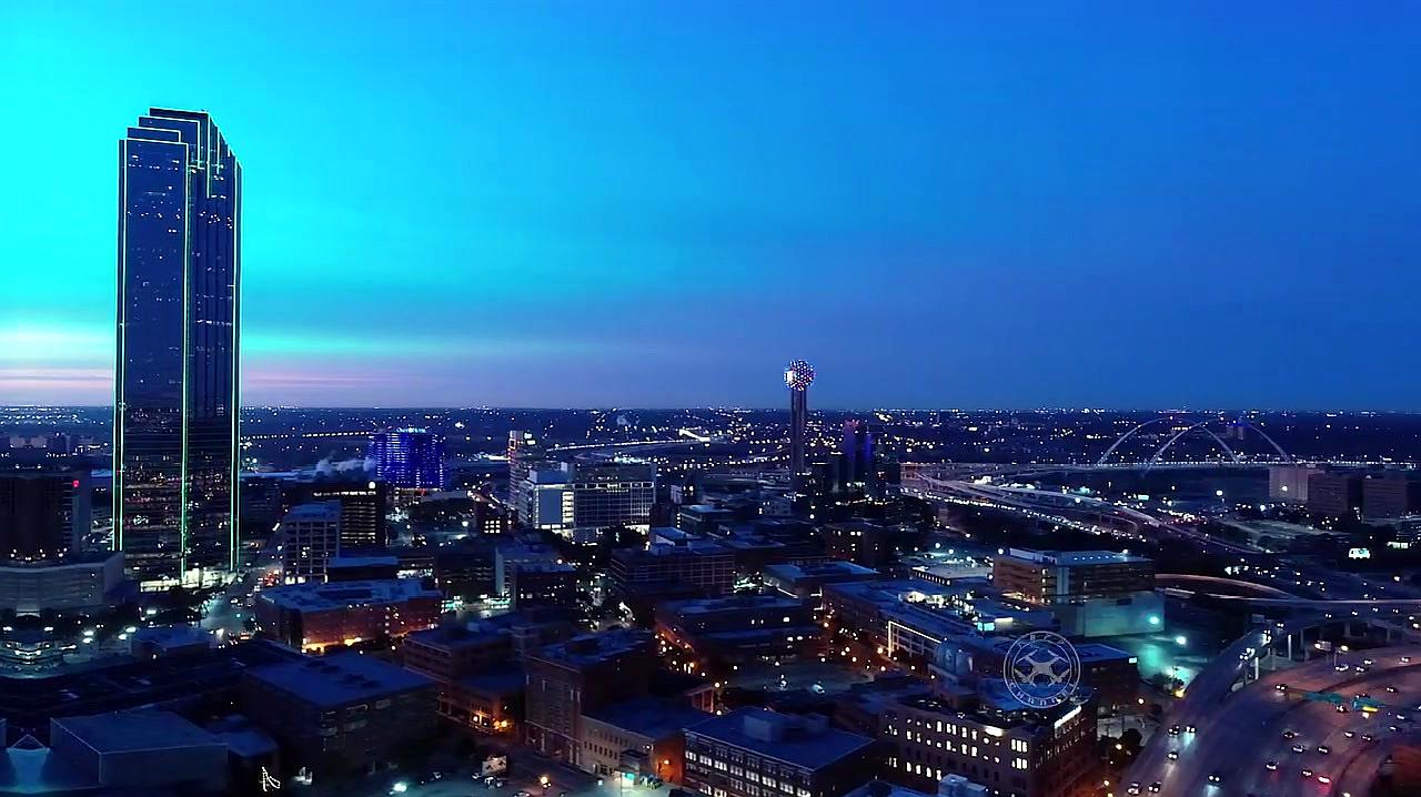 [图]德克萨斯州达拉斯 城市上空夜景-Dallas, Texas