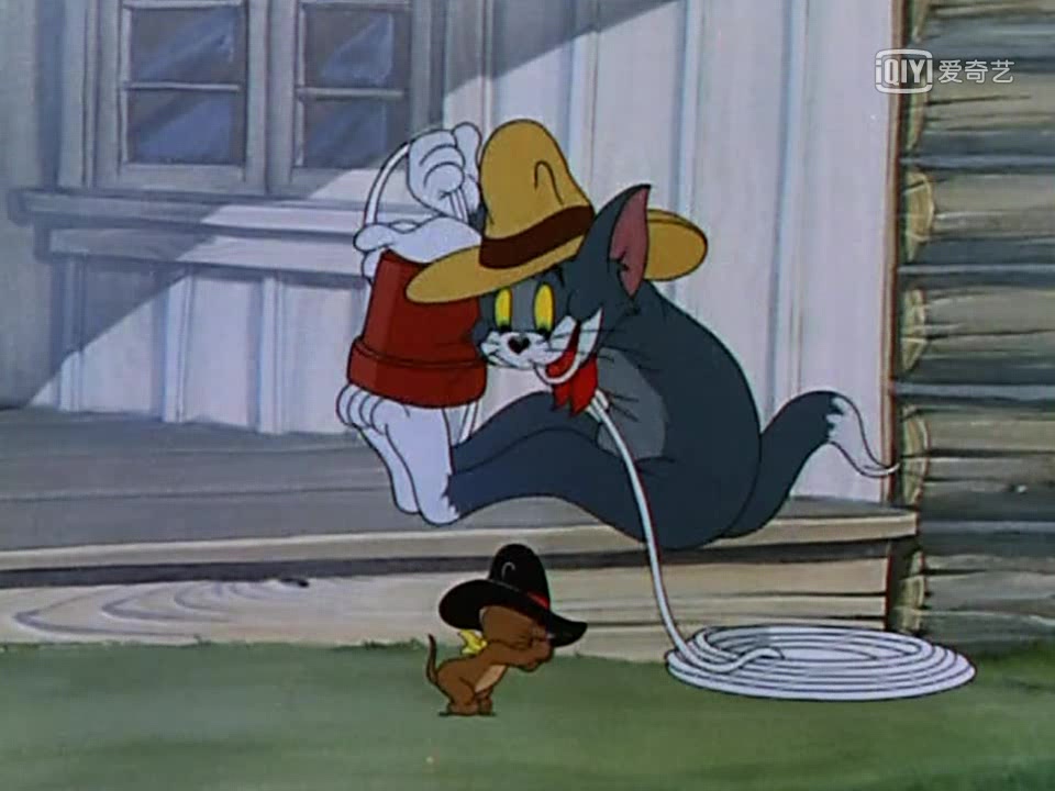 猫和老鼠:西部牛仔汤姆猫和杰瑞鼠,汤姆又在整杰瑞了!