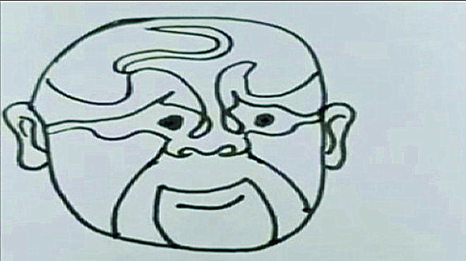 简笔画:脸谱这样画,让人看了更顺眼,有没有同感老铁们