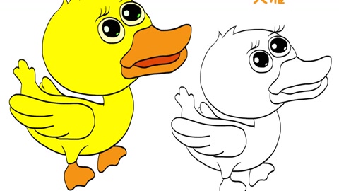 简笔画大全,鸭子(四)