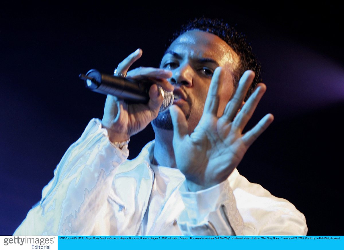 2005年8月8日,英国伦敦,著名歌手克雷格大卫(craig david)在somerset 