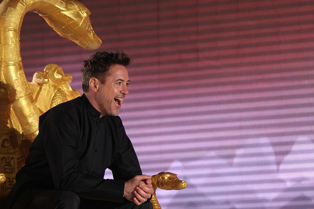 2013年4月6日,北京,电影《钢铁侠3》(iron man 3)中国之夜首映.小罗伯