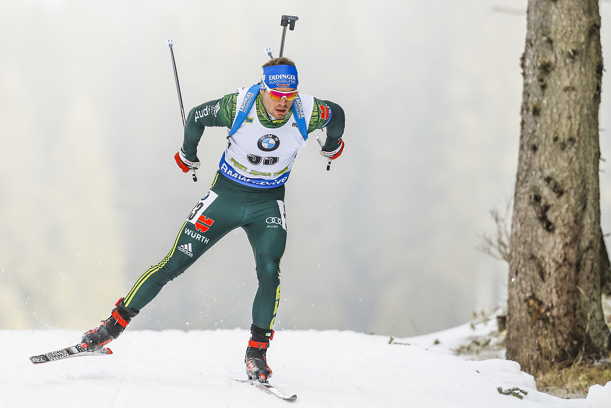 pokljuka, slovenia - december 6: simon schempp of germany in act