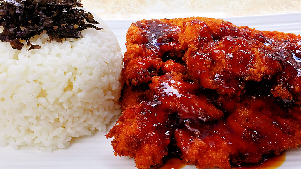 照烧鸡排饭看着就有食欲这个你一定要尝尝!