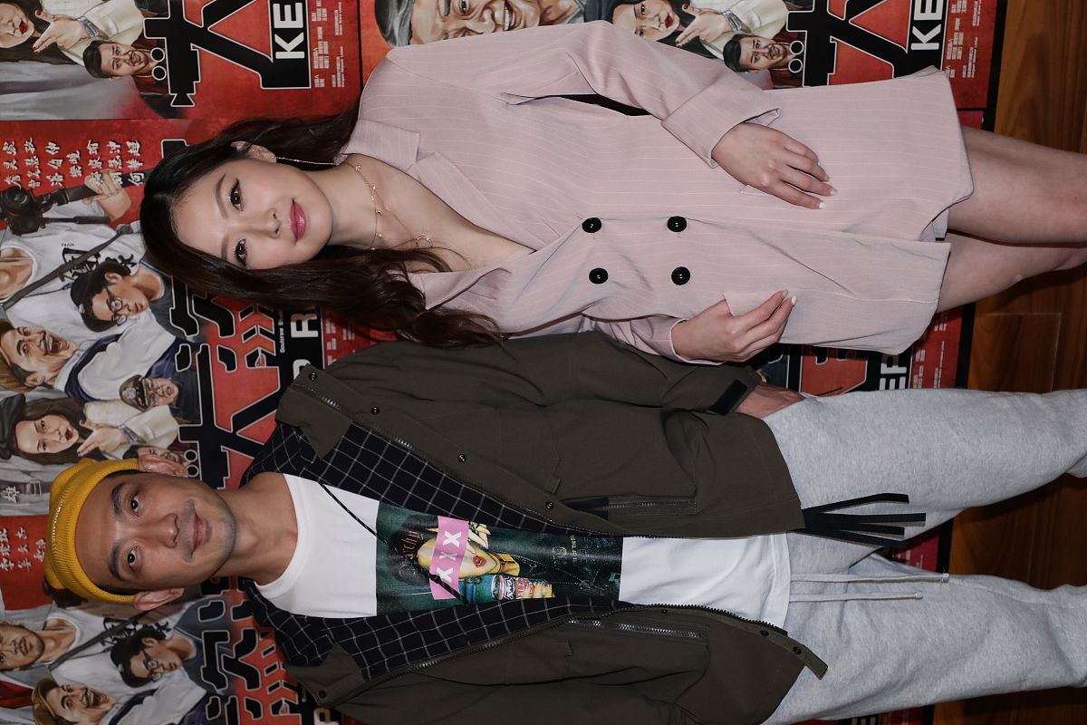 2019年12月30日,香港,明星出席《大盗演》友好首映场.李灿琛,乐瞳