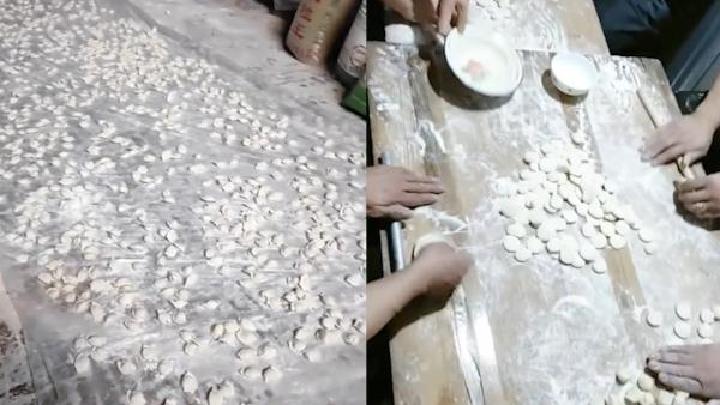东北“大户人家”包万只饺子铺室外冷冻