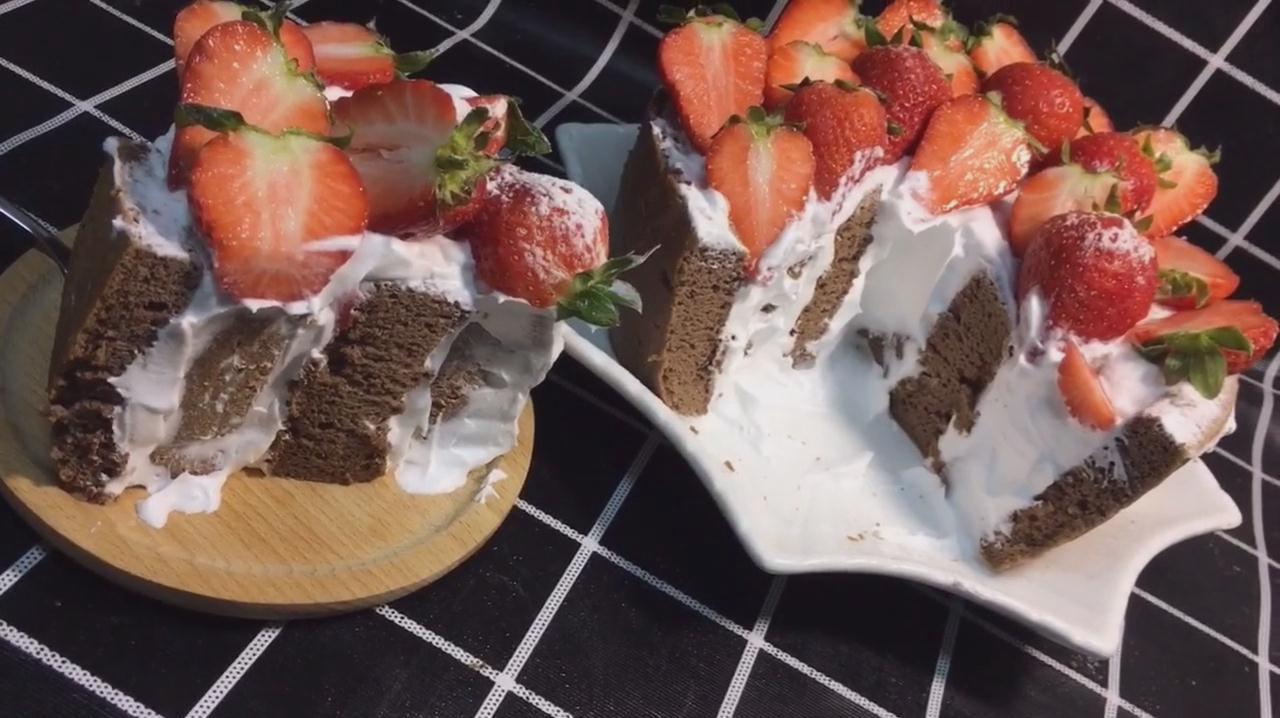 自制可可奶油蛋糕,孩子们抢着吃