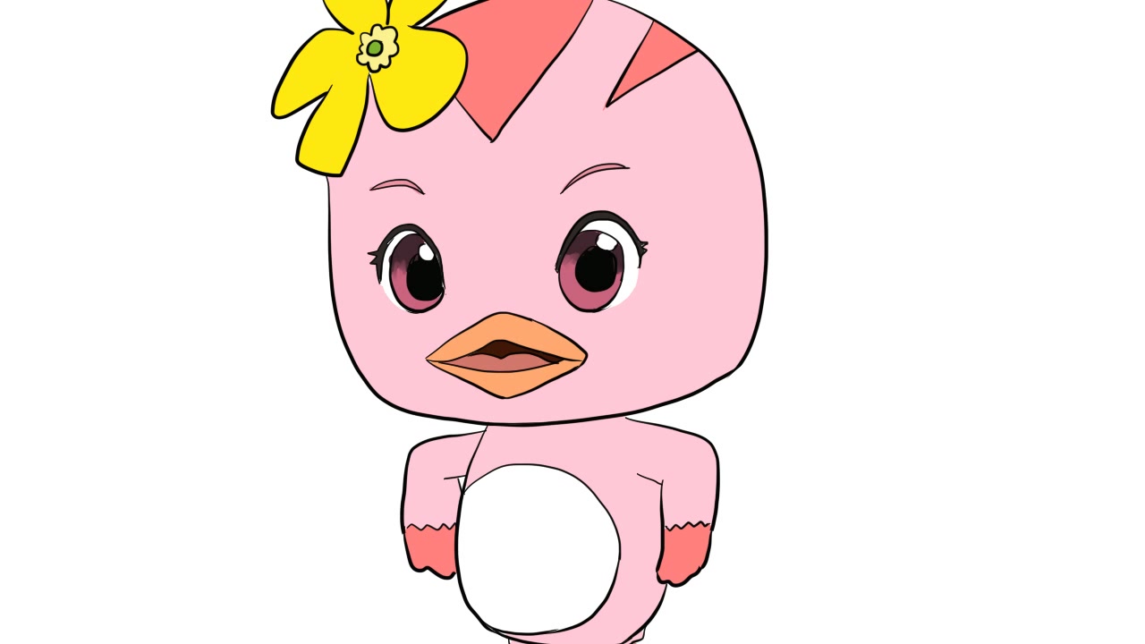 萌鸡小队之生气的朵朵儿童卡通简笔画