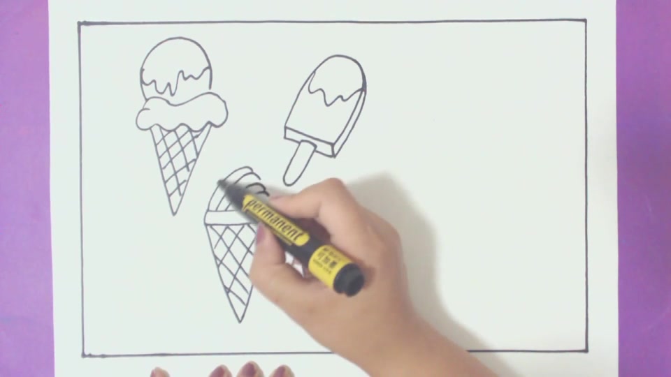 简笔画冰激凌超简单易学