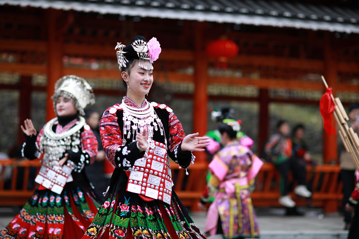 2019年1月18日,在贵州省黔东南苗族侗族自治州丹寨县兴仁镇翻仰村,苗
