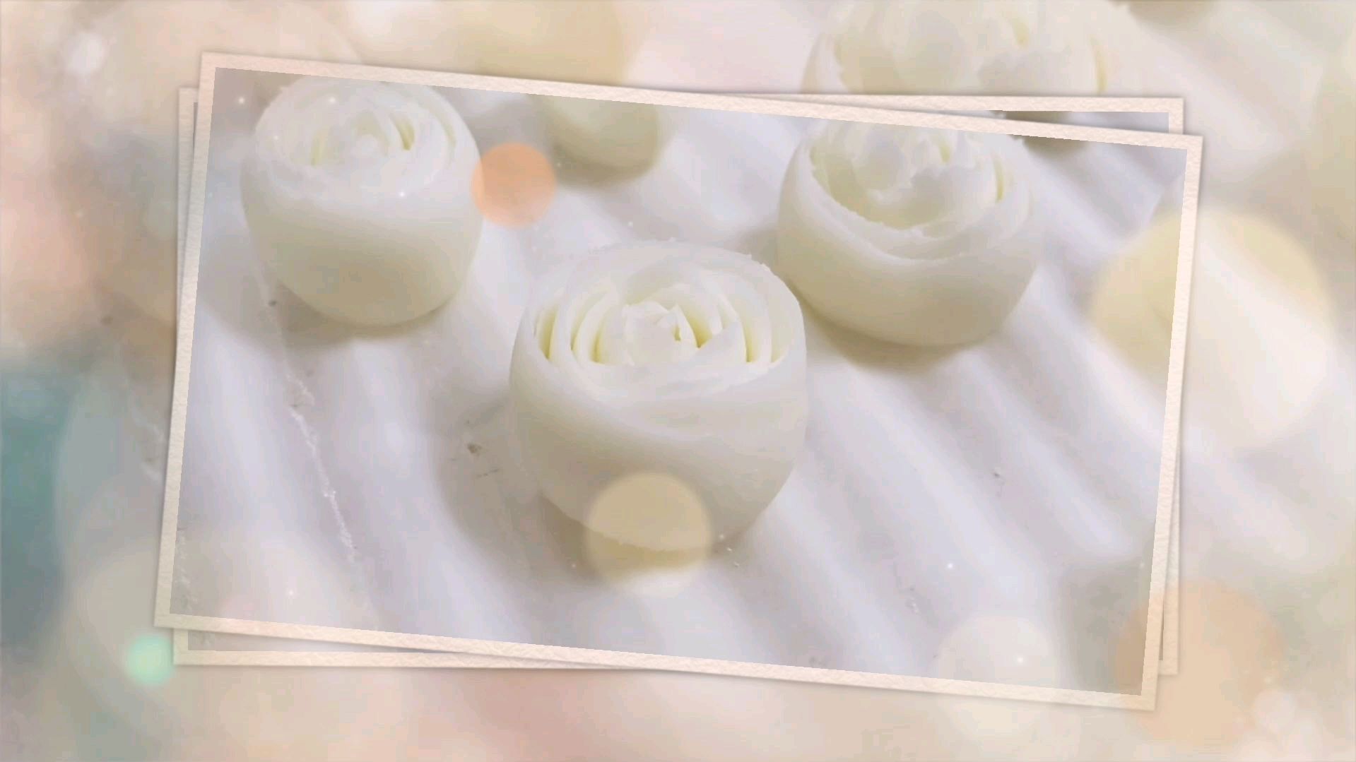 自制白巧克力玫瑰花