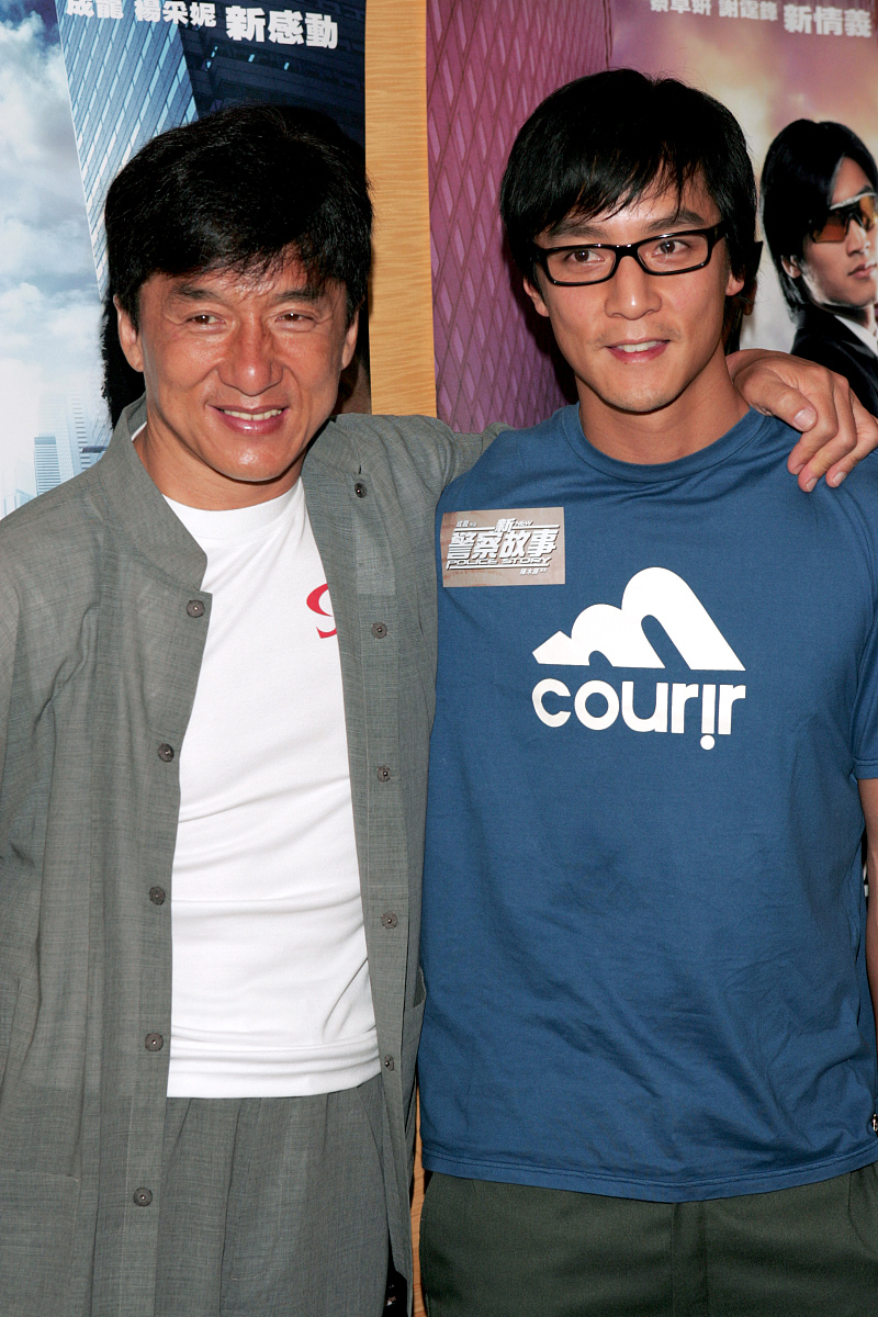 2004年9月21日,香港洲际酒店.《新警察故事》宣传活动.***_***成龙 吴
