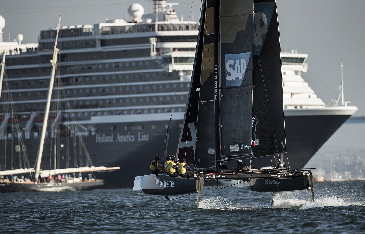 san diego, california - october 21:  'sap extreme sailing team' 