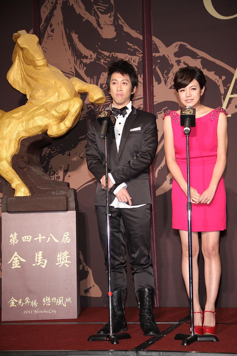 2011年10月4日,台北,新一代女神陈妍希及从搞笑谐星转战电影圈的陈汉