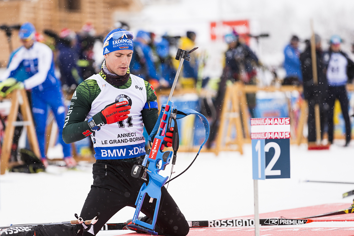 le grand bornand, france - december 15:  4th place simon schempp
