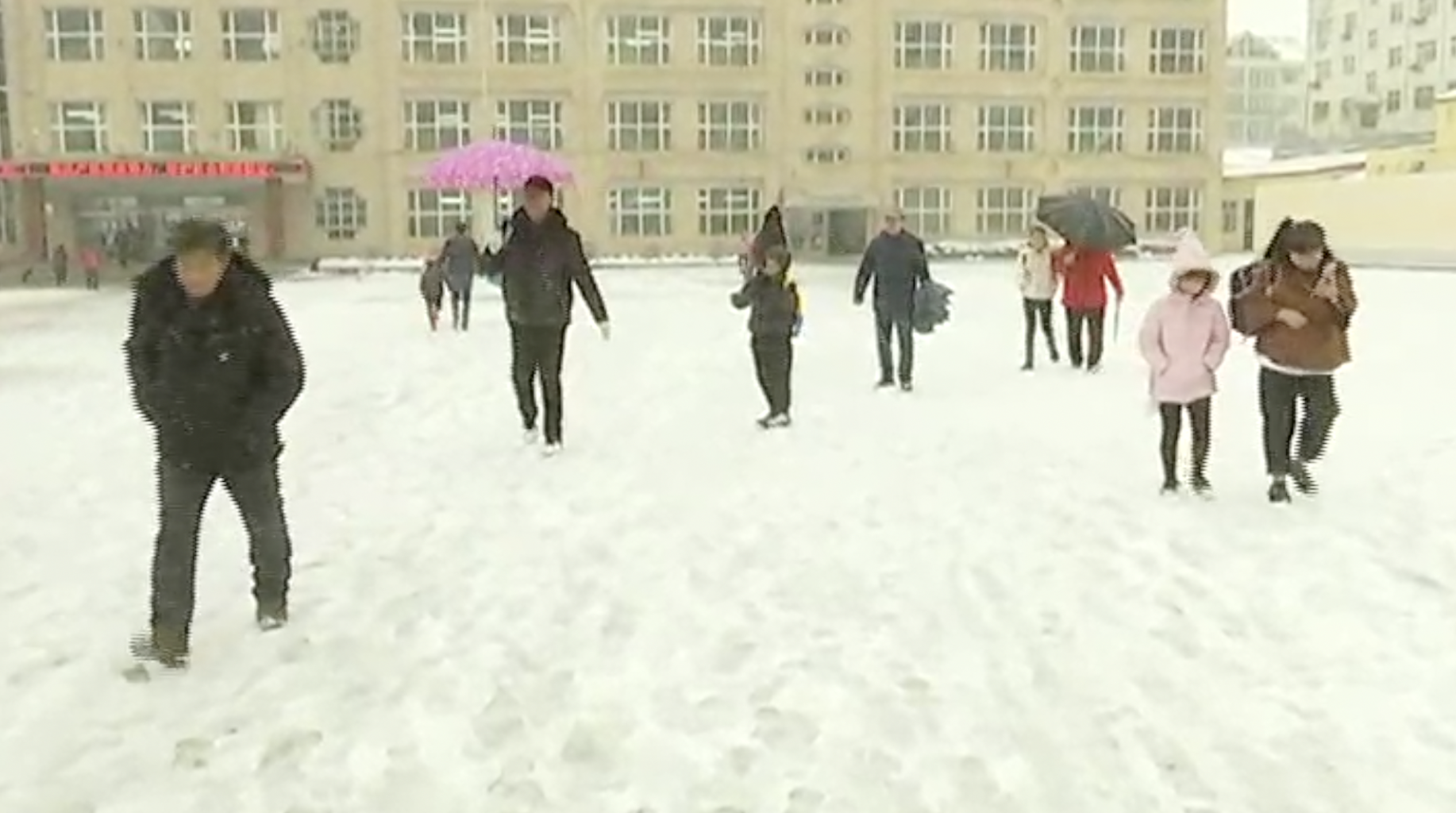 实名羡慕!黑龙江鸡东遇大雪,全县中小学生放假半天耍雪