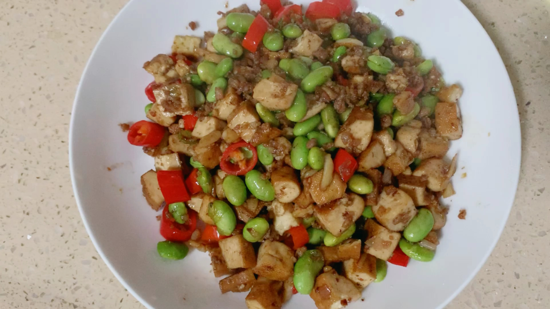 快手家常菜肉沫毛豆炒香干!吃了还想吃的下饭必备菜!