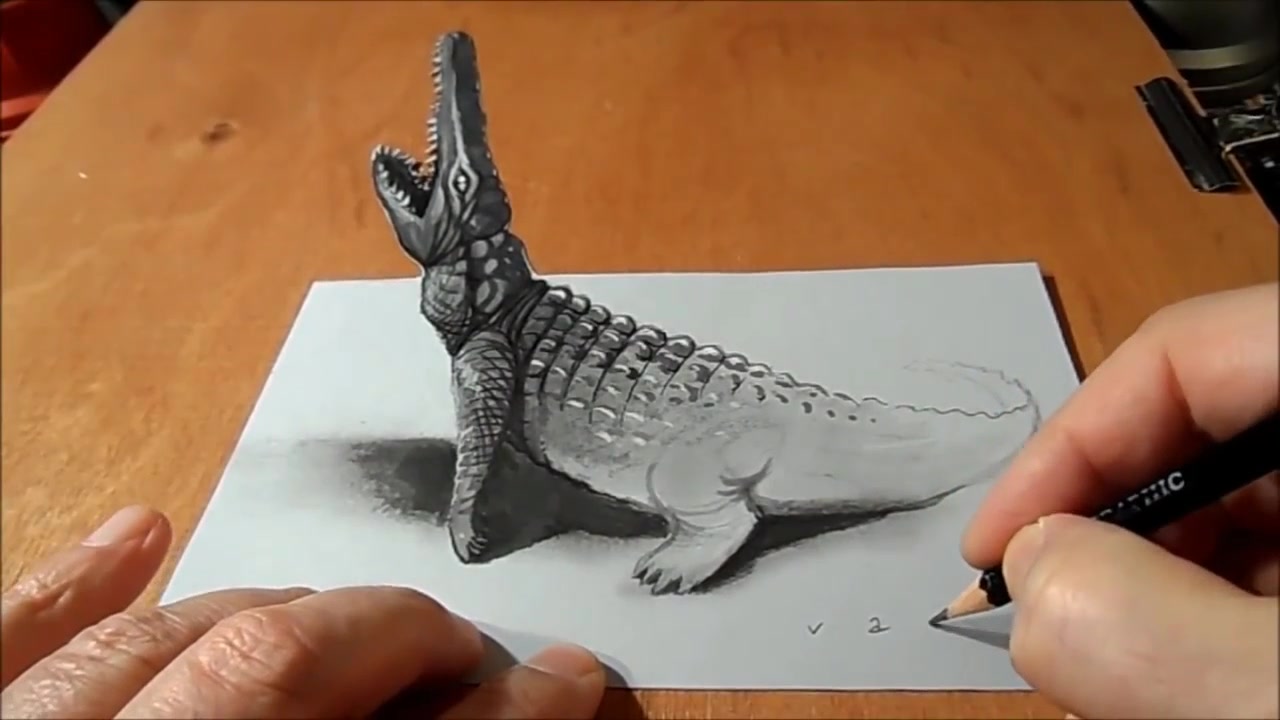 3D绘制技巧:如何绘制出一副生动的3D鳄鱼图
