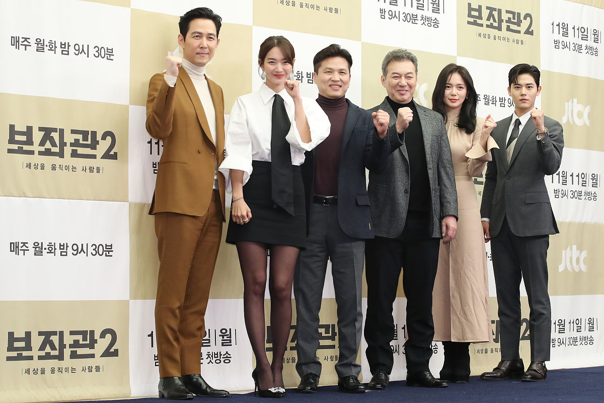 2019年11月7日,韩国首尔,《辅佐官2:改变世界的人们》发布会.李政宰,