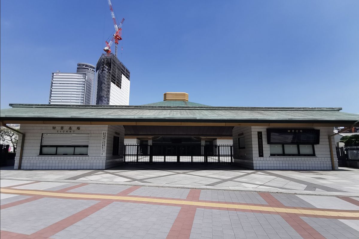 2019年8月10日,东京相扑博物馆外景.