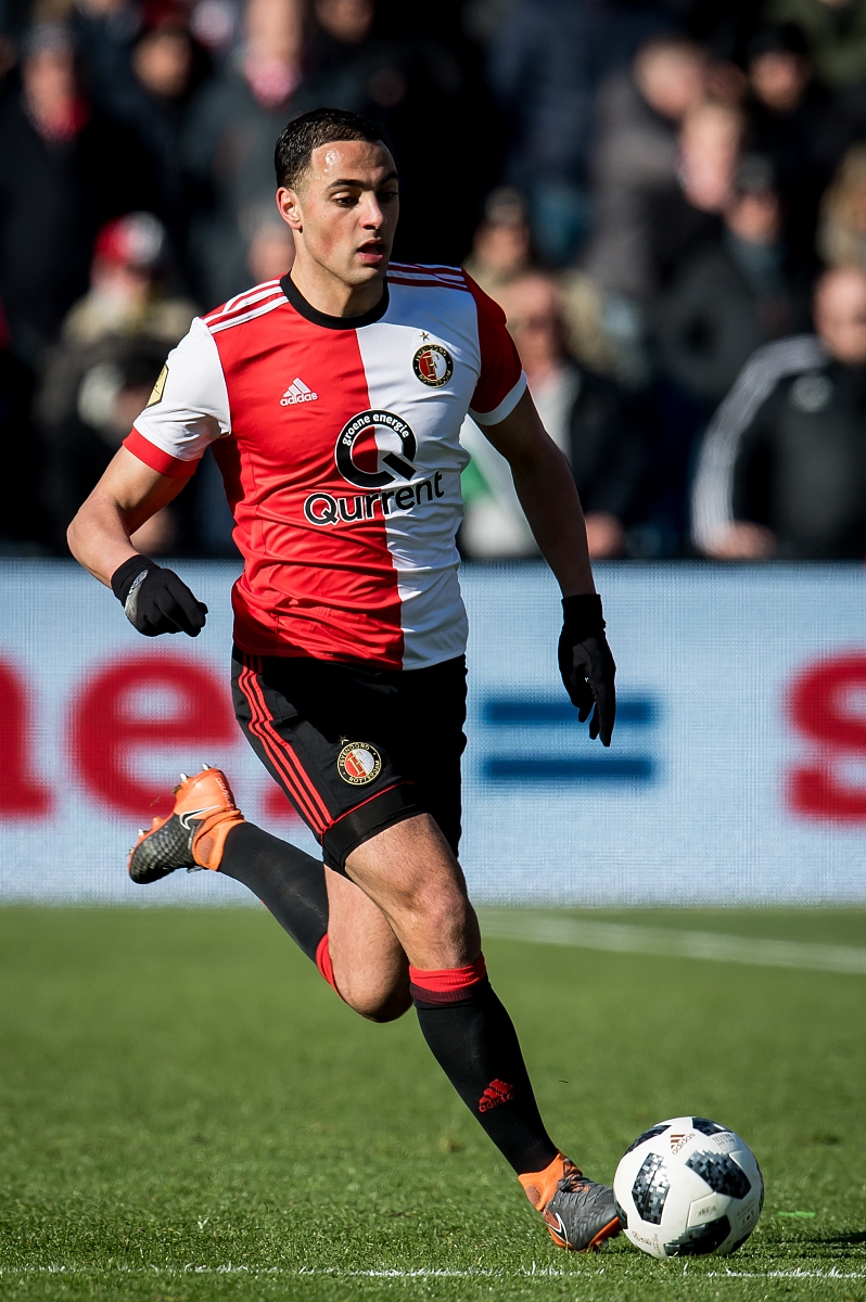 sofyan amrabat of feyenoord during the dutch eredivisie match be