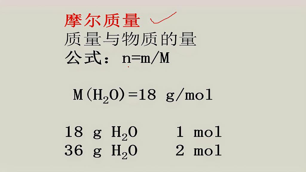 [图]高中化学基础知识点——摩尔质量