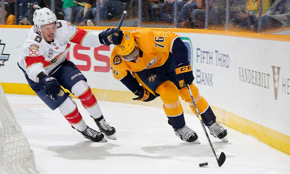 nashville, tn - january 19: p.k. subban #76 of the nashville pre