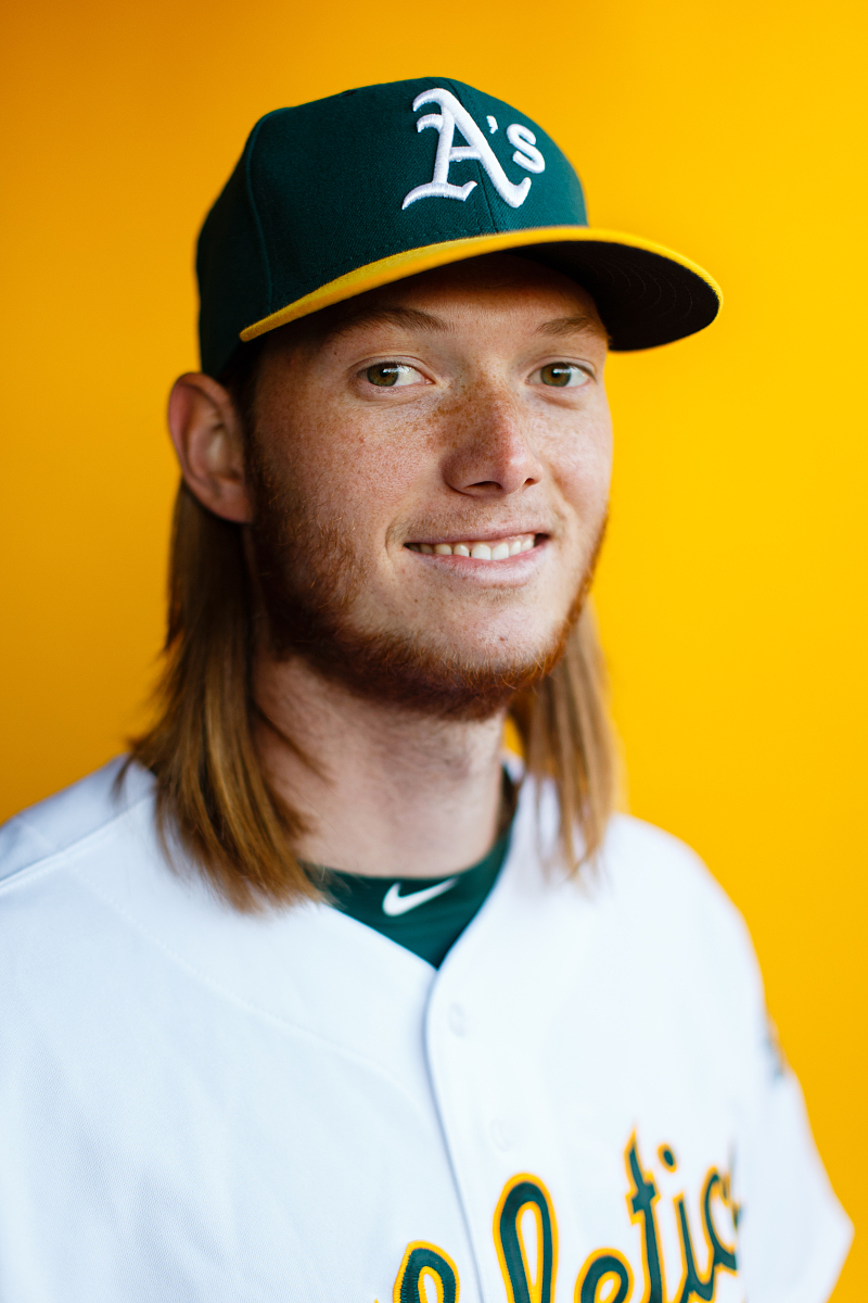 mesa, az - february 22: a.j. puk #30 of the oakland athletics po