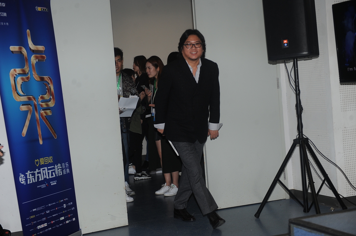 2018年3月31日讯,上海,近日,高晓松现身某会场后台 .***_***高晓松