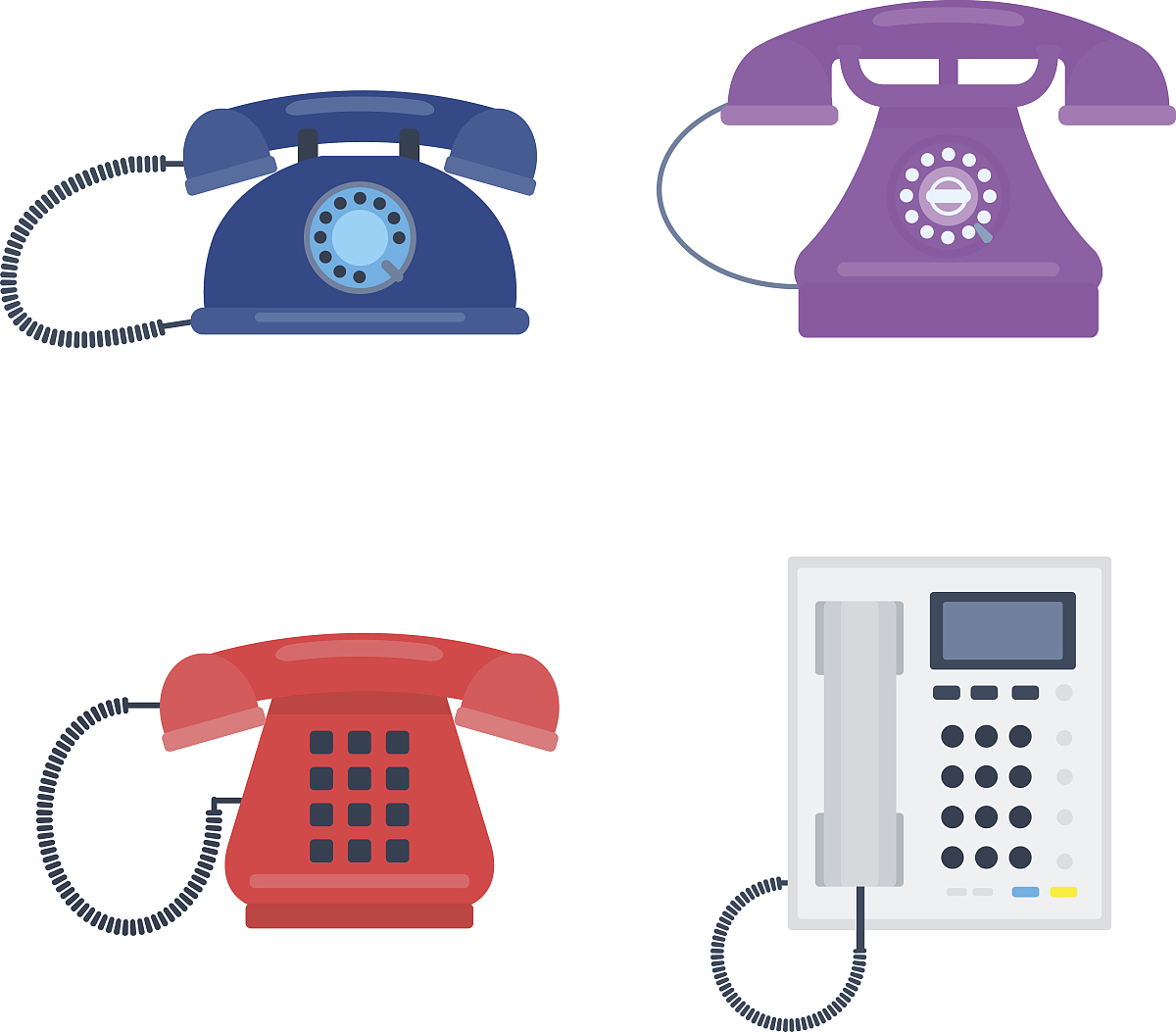 telephones icons device vector