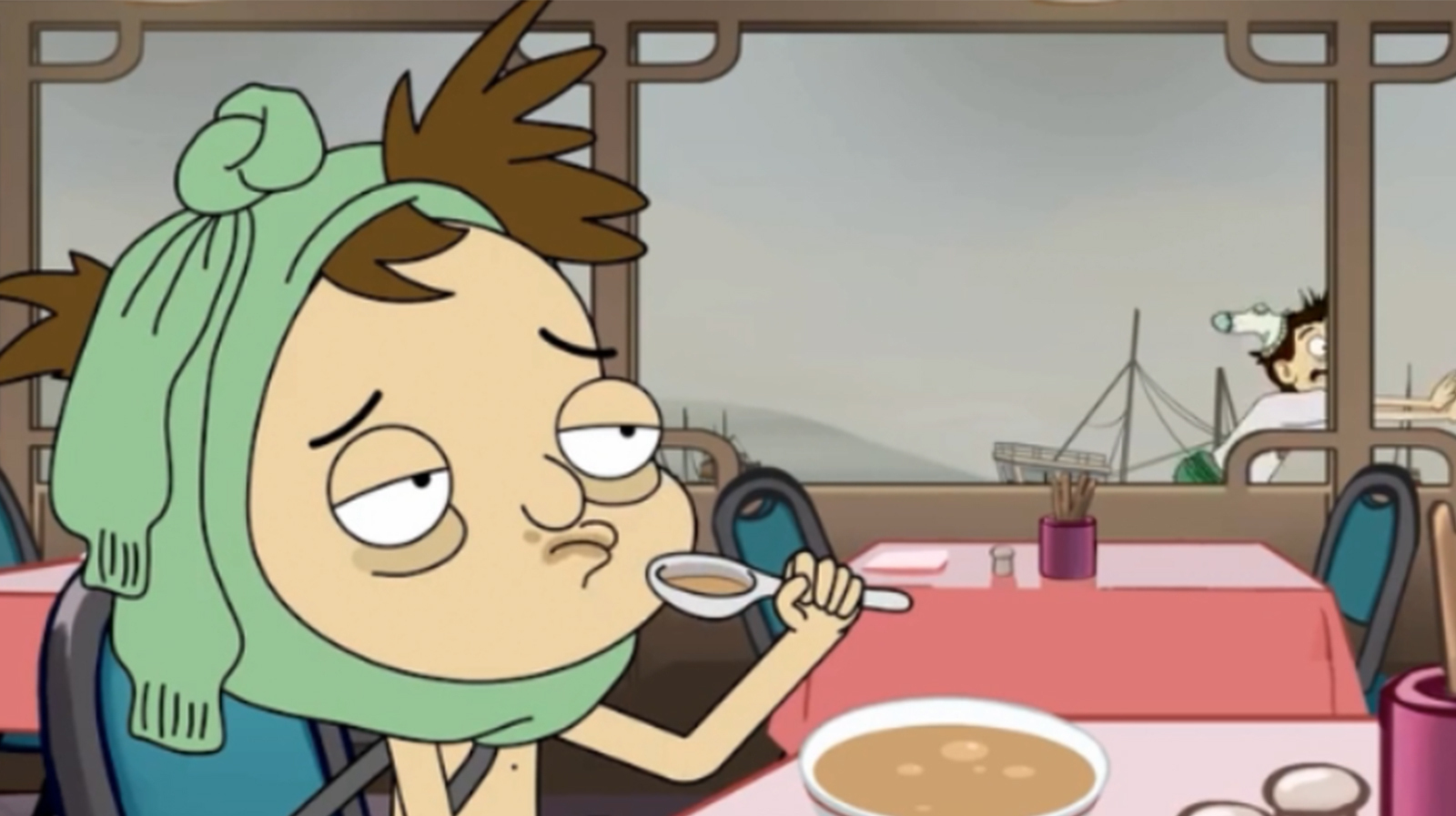 鲨鱼假扮成人类,来到人类的餐厅蹭饭,没想到第一道菜就是鱼翅!