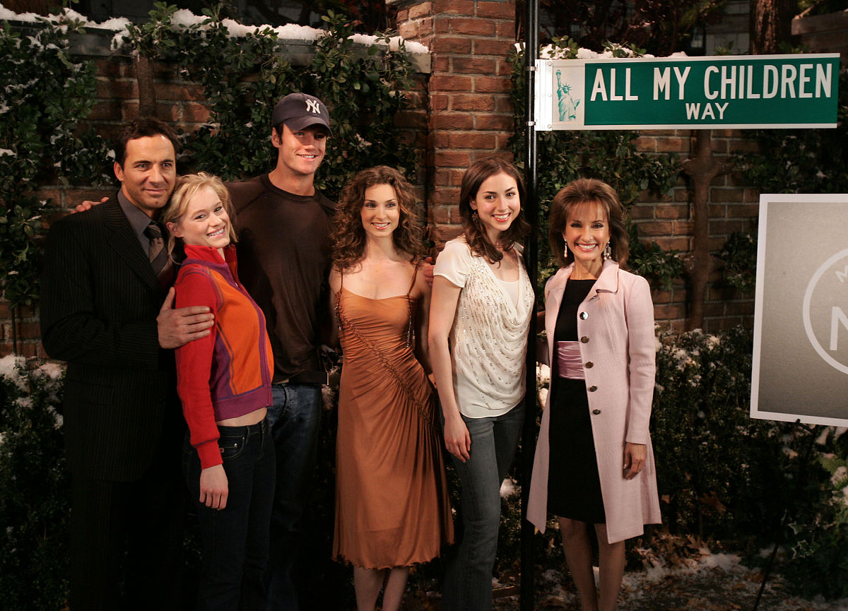 new york - january 5:  cast of all my children attend a street s