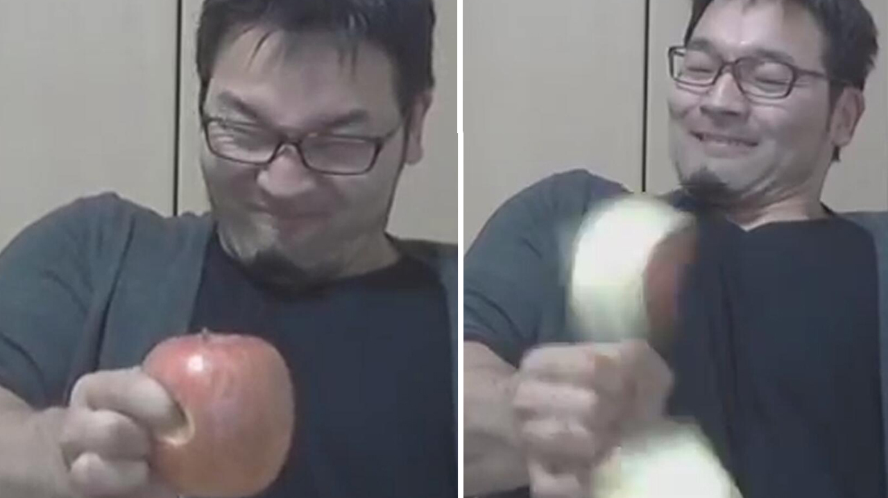日本健身肌肉男握力高达130公斤,能撕碎整副扑克两指捏爆苹果
