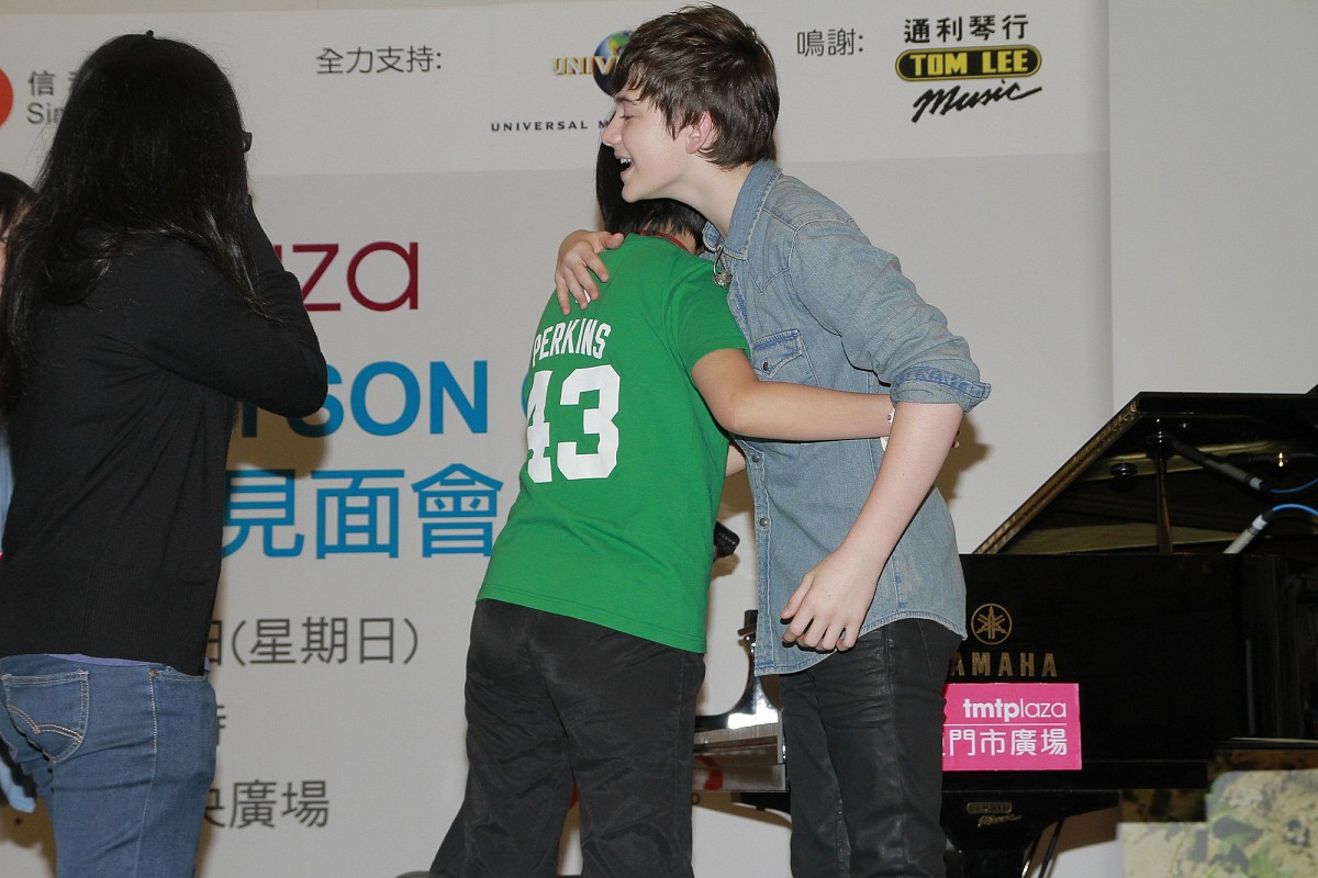 2012年4月29日,香港,美国天才神童格雷森(greyson chance)香港首次见