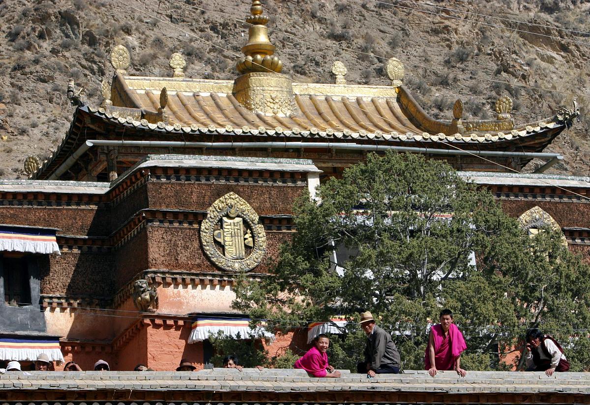 甘肃夏河县拉卜楞寺僧侣+++_+++拉卜楞寺,僧侣