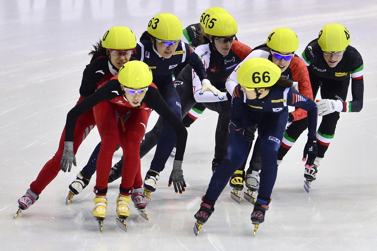 2013年11月10日,意大利都灵,2013国际滑联短道速滑世界杯第4日赛况.**