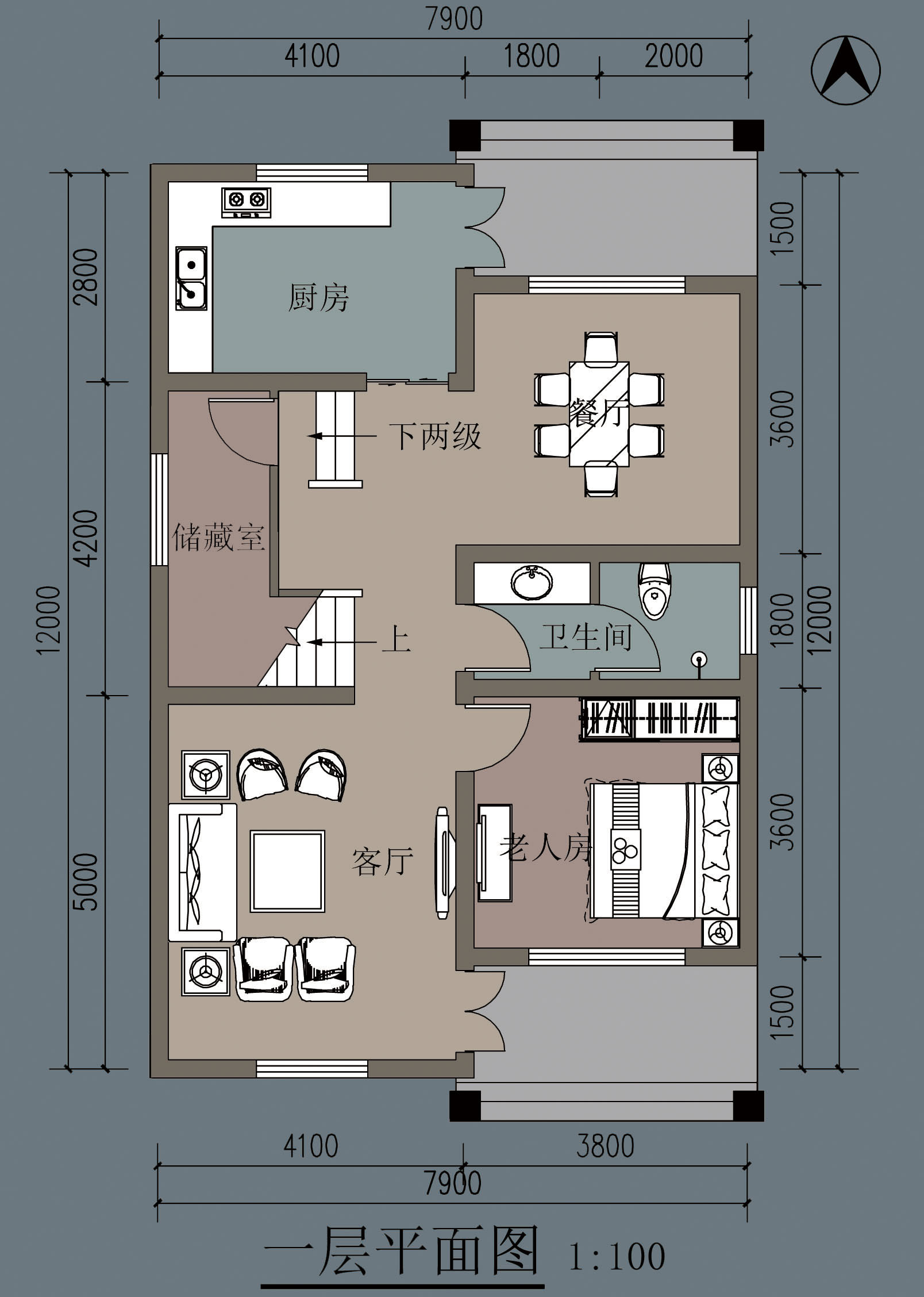 农村自建4室1厅二层别墅,面宽7.9米,布局完美,老人孩子都喜欢