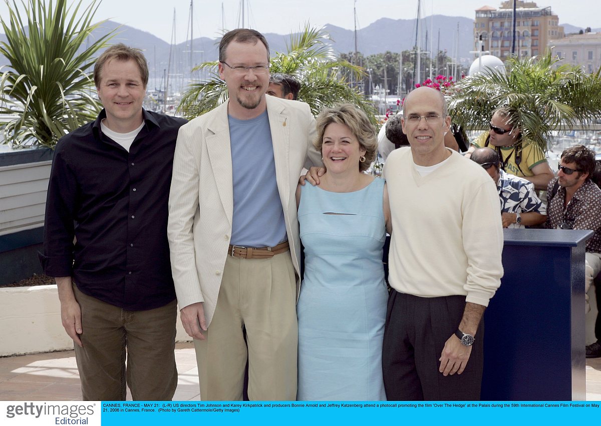 cannes, france - may 21:  (l-r) us directors tim johnson and kar