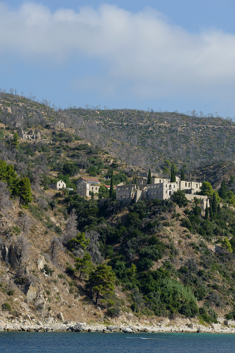 monastery, mount athos, athos, halkidiki, greece