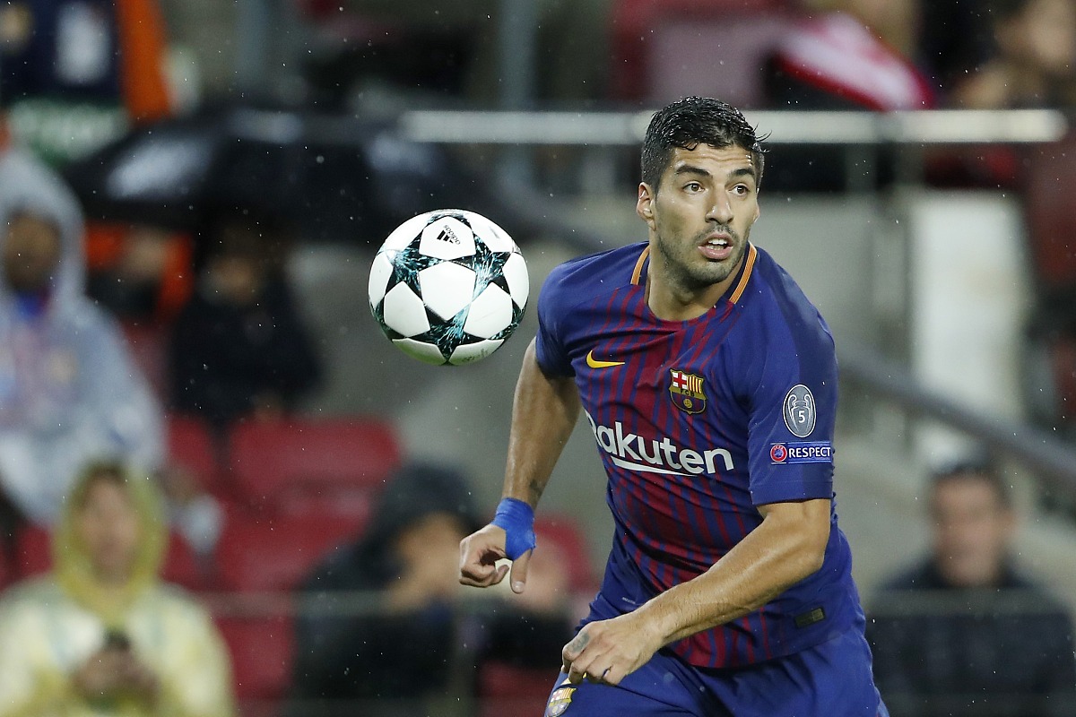 luis suarez of fc barcelona <strong>d</strong>uring the uefa champions league