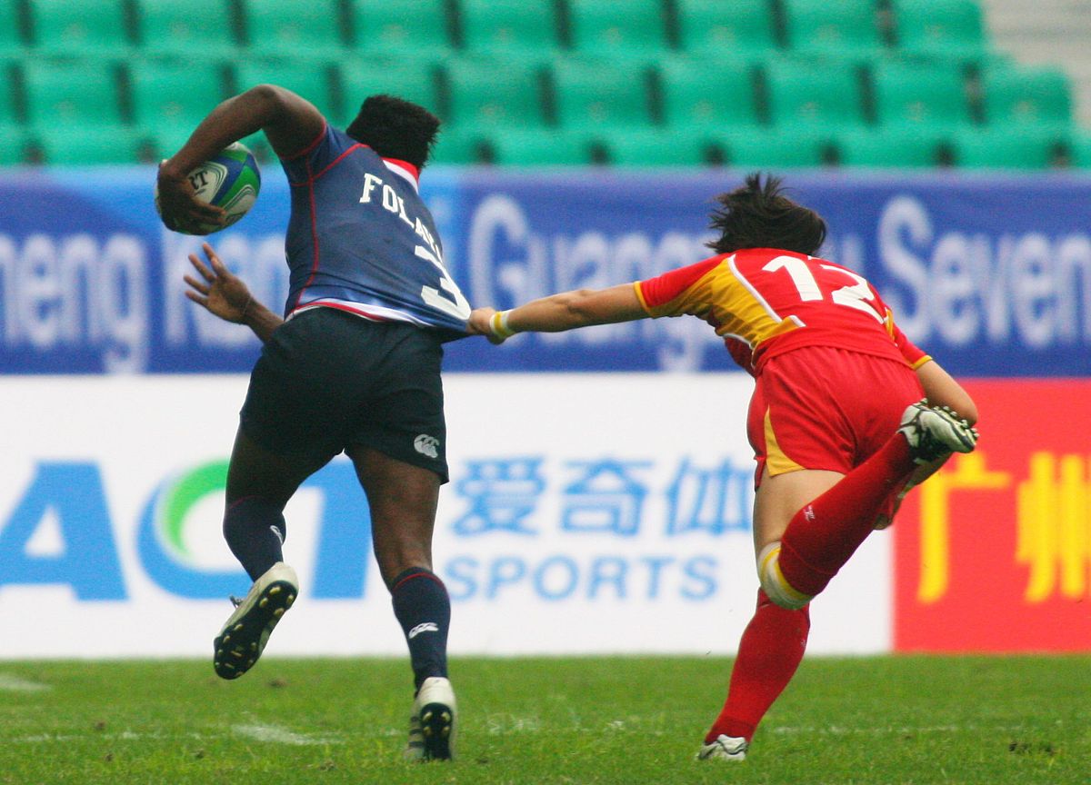 2013年3月30日,广州,2013世界女子七人制橄榄球赛,中国12-21美国.***_