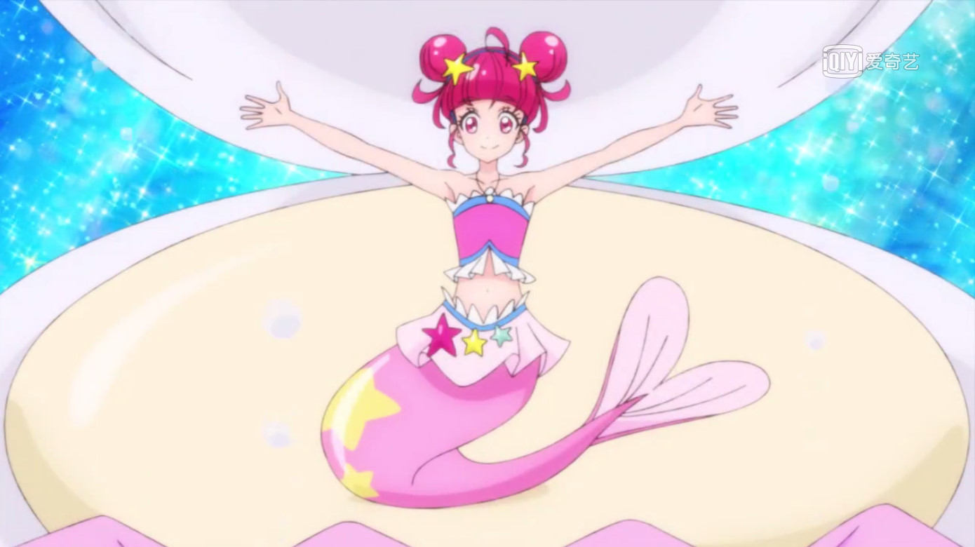 光之美少女:小光变身成功,变成了漂亮的美人鱼,可以游泳了!