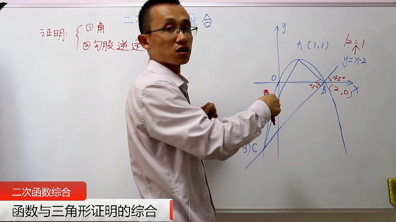 [图]初三数学:直击中考,常见二次函数与三角形证明的综合应用