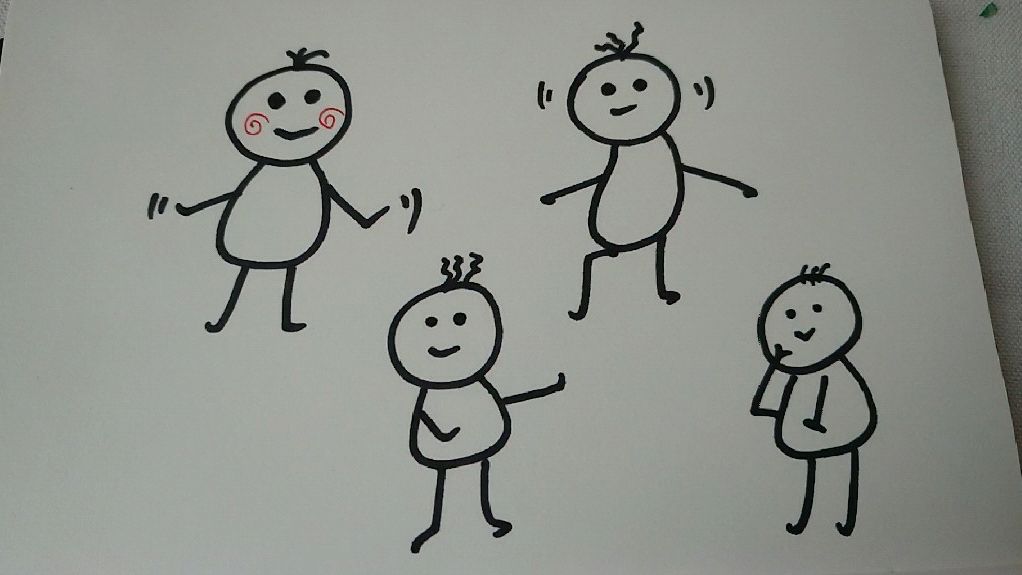 一些可爱的简笔画表情包,看起来萌萌哒